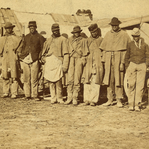 Colored army teamsters, Cobb Hill, Virginia